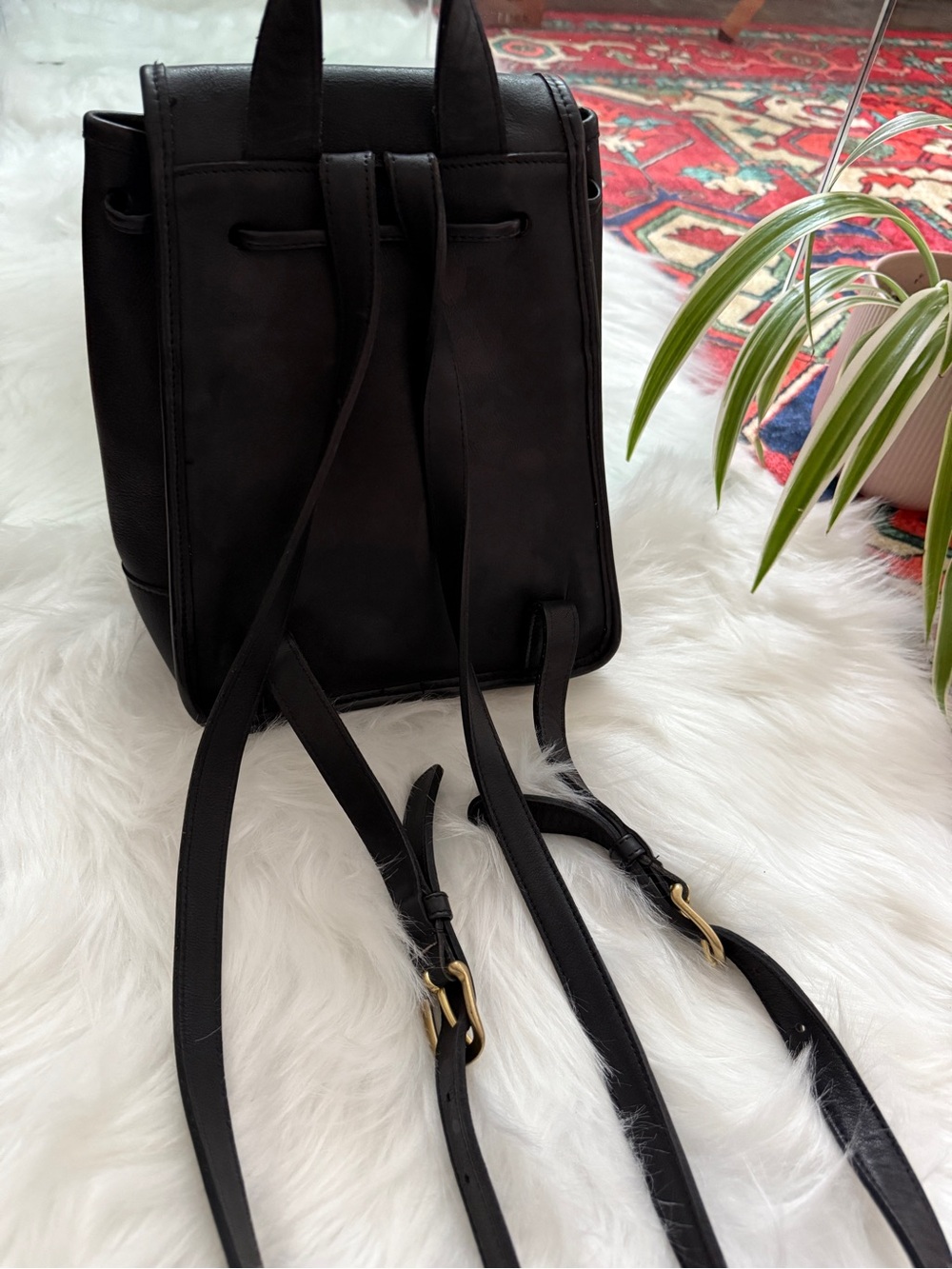 Vintage Coach Daybag - Glove-Tanned Leather Backpack - Picture 5 of 7